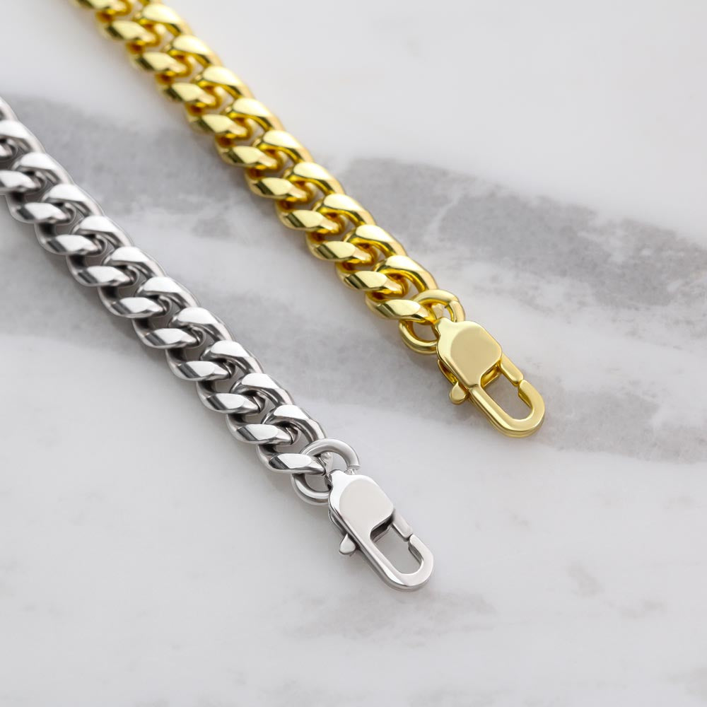 To My Son – Cuban Link Chain Necklace (Love Dad)