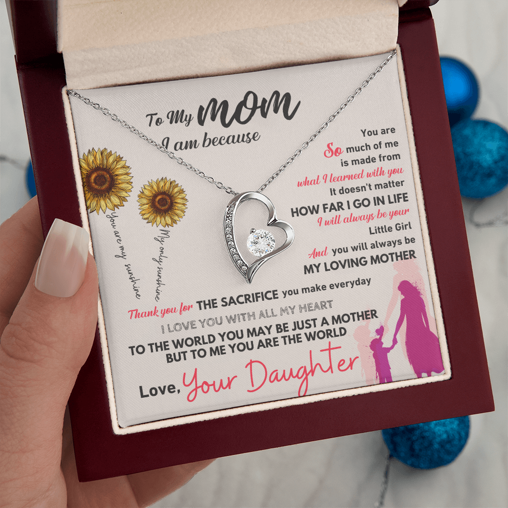 To My Mom – Forever Love Heart Necklace | Love, Your Daughter