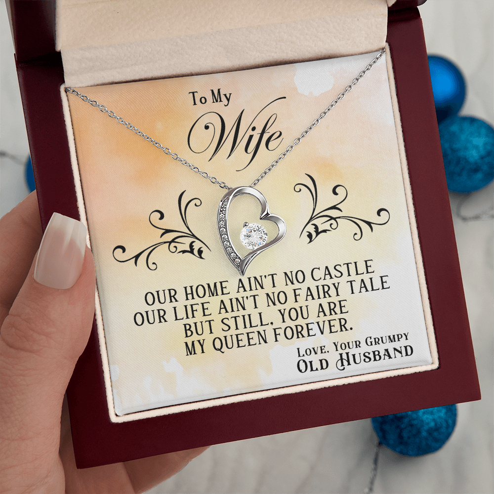 To My Wife – Forever Love Heart Necklace | My Queen Forever