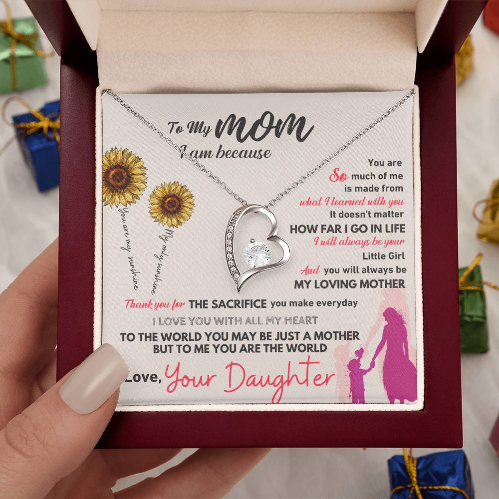 To My Mom – Forever Love Heart Necklace | Love, Your Daughter