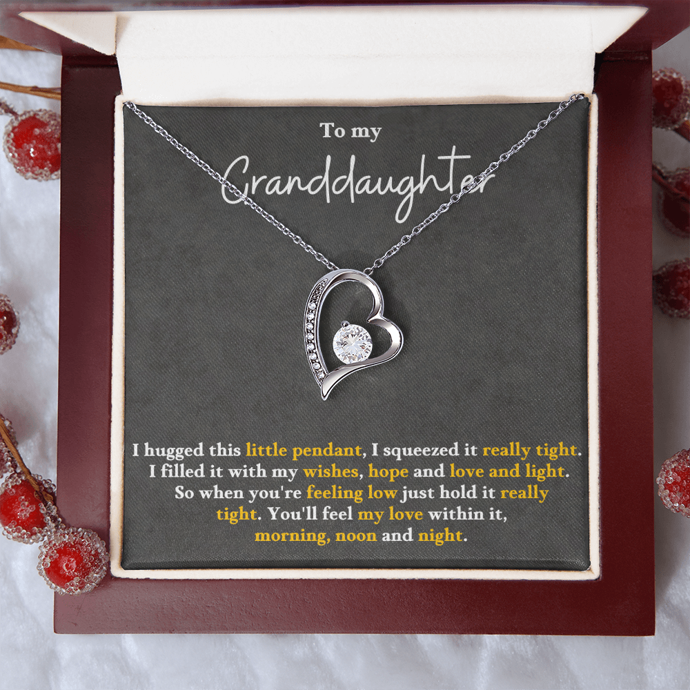 To My Granddaughter – Forever Love Heart Necklace | Love & Wishes