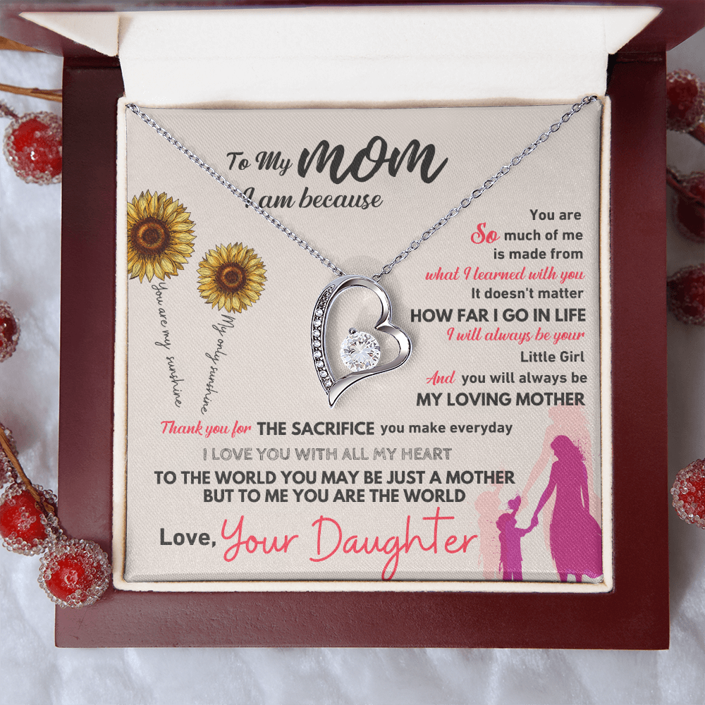 To My Mom – Forever Love Heart Necklace | Love, Your Daughter