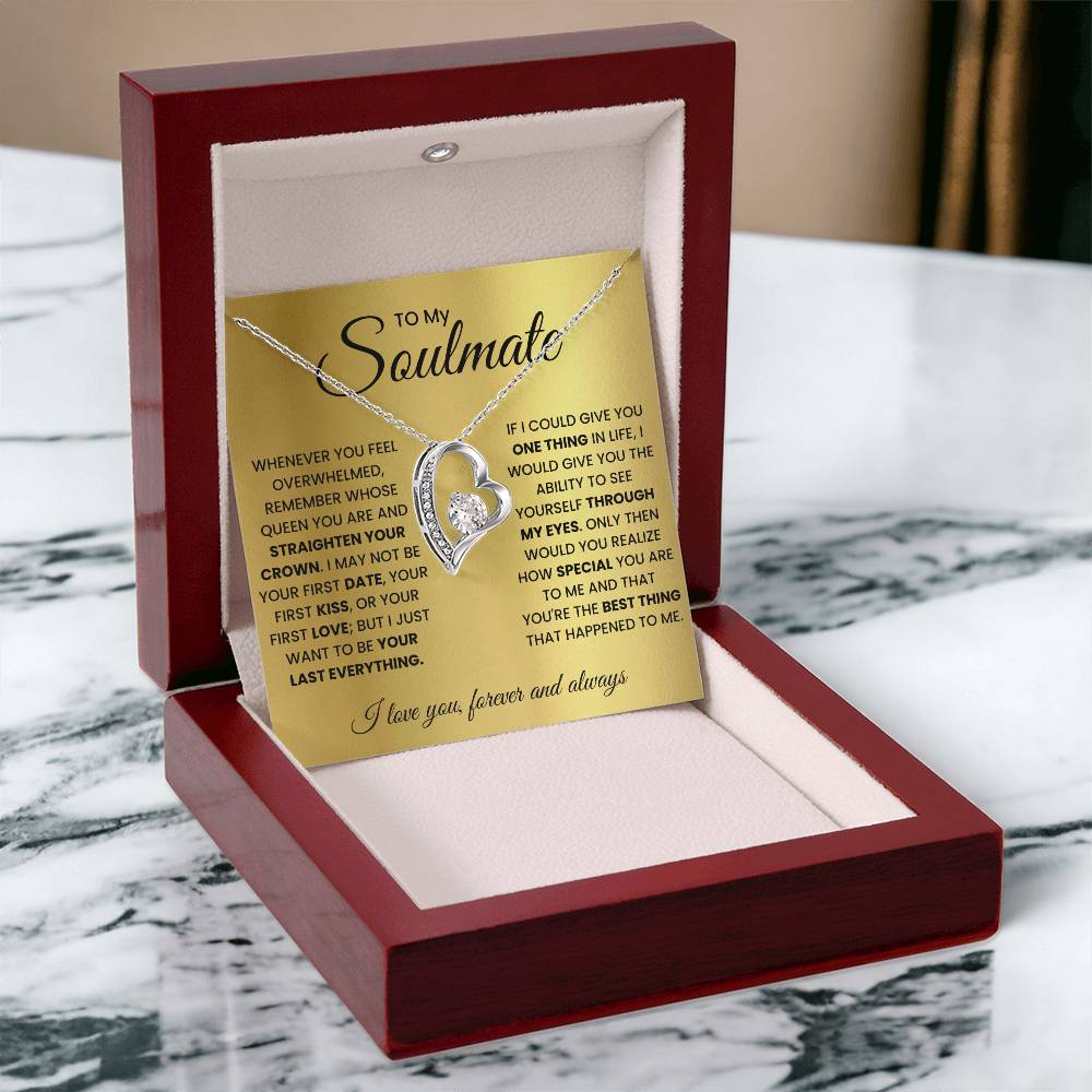 Wife Valentines Heart Necklace Forever Love Gift Box