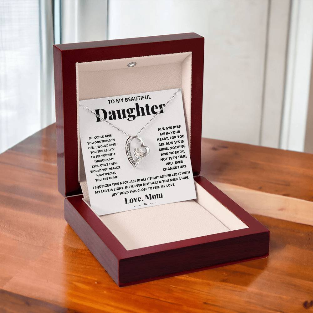 To My Beautiful Daughter – Forever Love Heart Necklace | Love, Mom