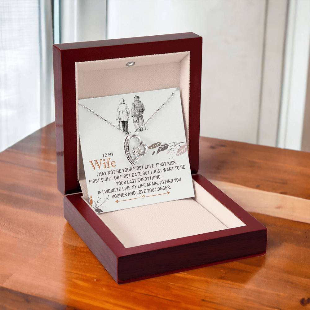 Wife Valentines Gift Forever Love Heart Necklace Husband