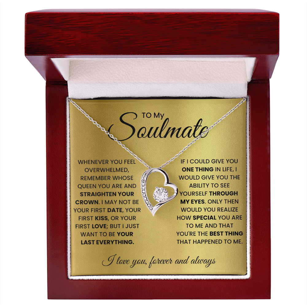 To My Soulmate – Forever Love Heart Necklace | Queen, Forever & Always