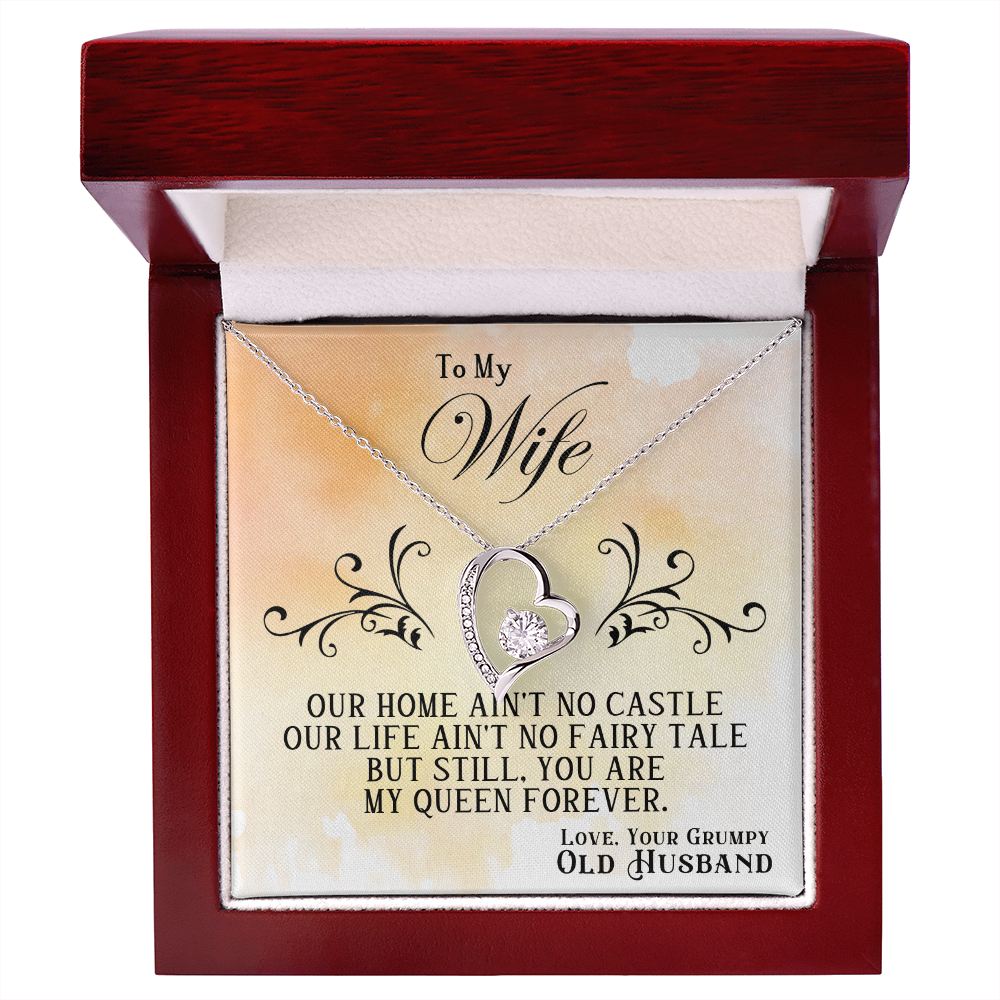 To My Wife – Forever Love Heart Necklace | My Queen Forever