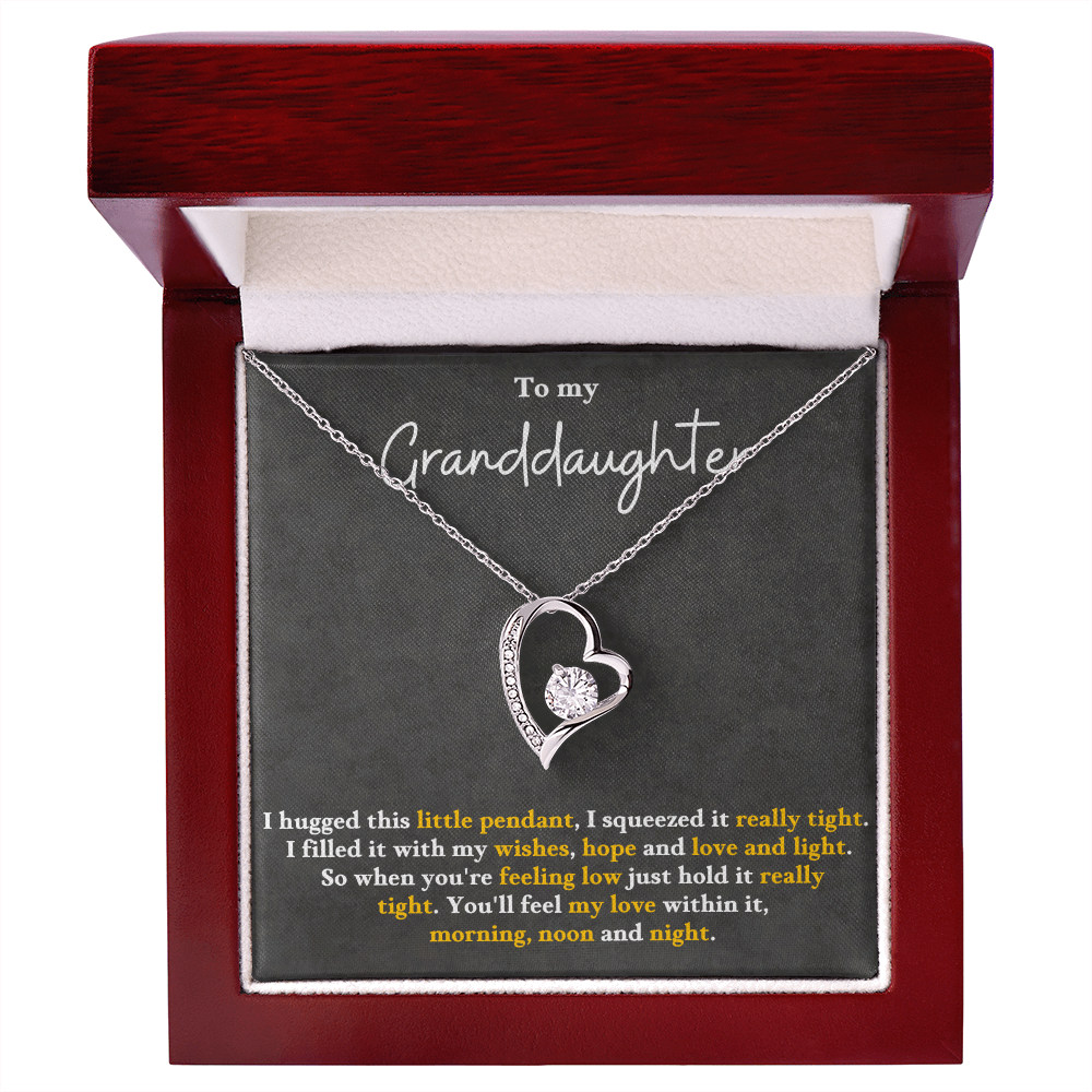 To My Granddaughter – Forever Love Heart Necklace | Love & Wishes