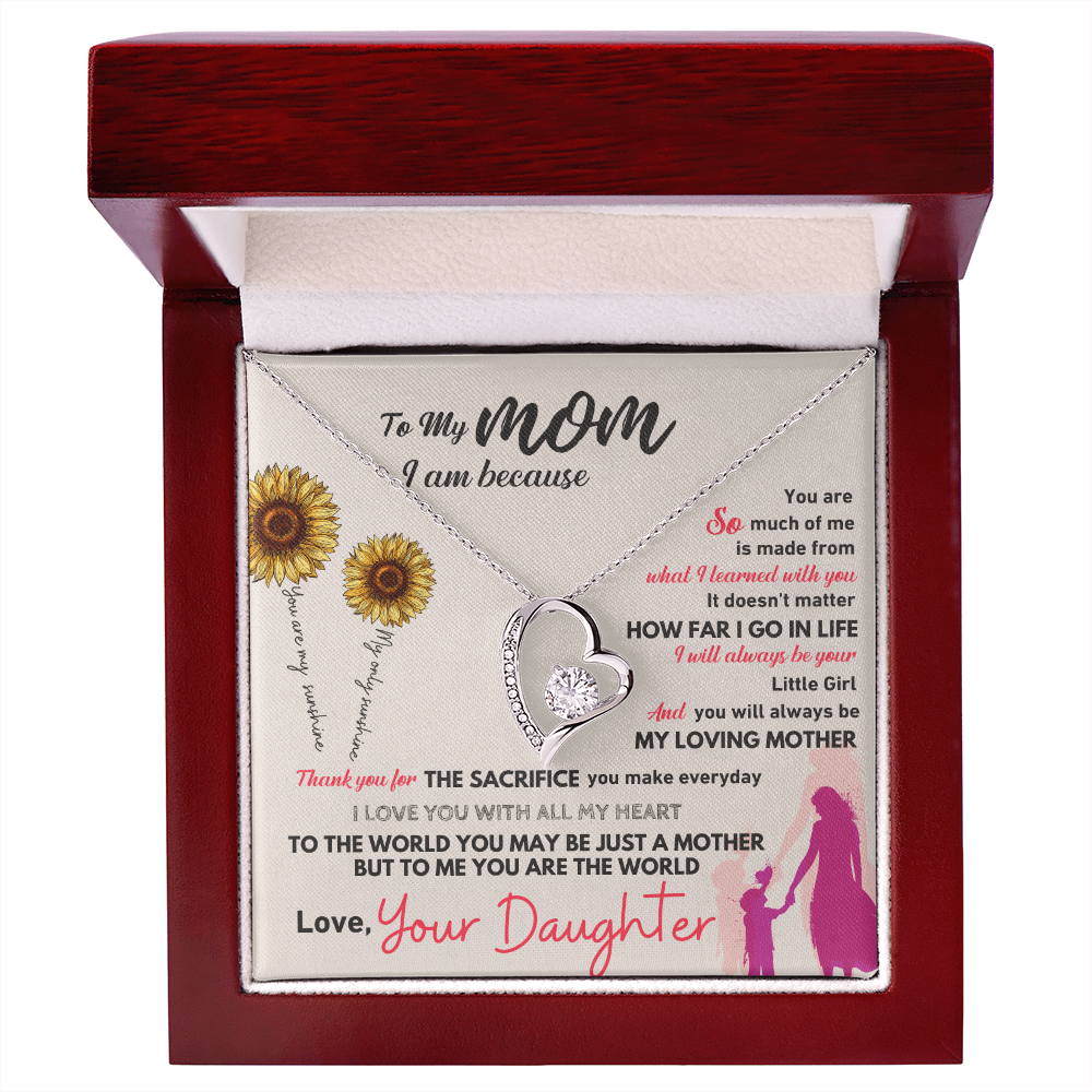 To My Mom – Forever Love Heart Necklace | Love, Your Daughter