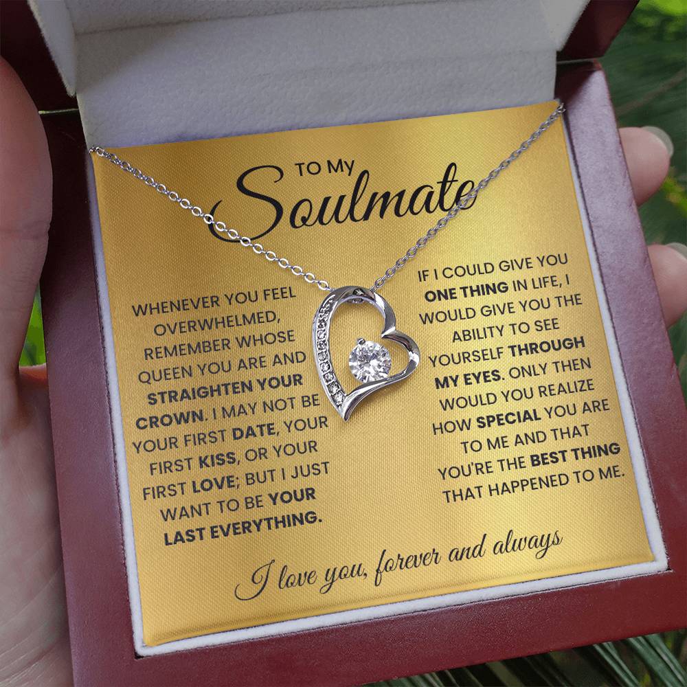 Wife Valentines Heart Necklace Forever Love Gift Box