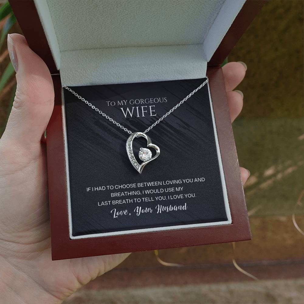 Gorgeous Wife Valentines Gift Forever Love Heart Necklace
