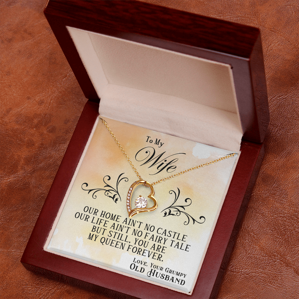 To My Wife – Forever Love Heart Necklace | My Queen Forever