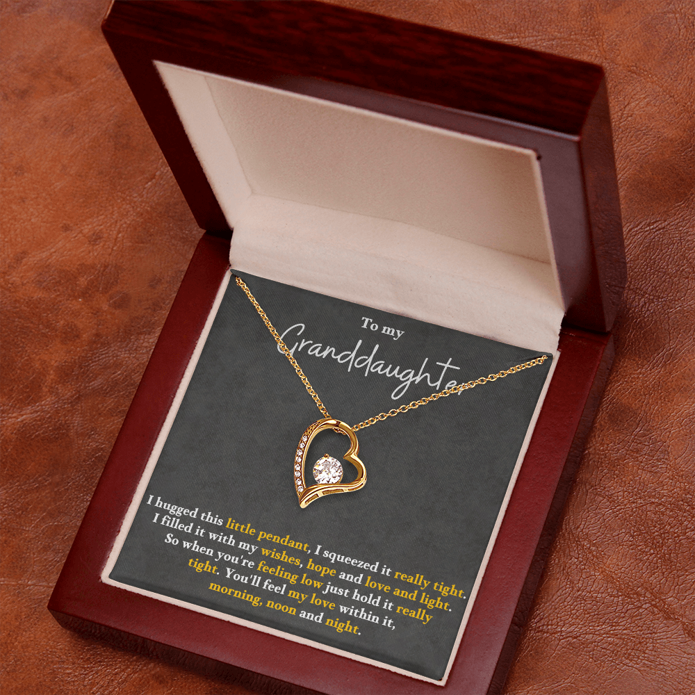 To My Granddaughter – Forever Love Heart Necklace | Love & Wishes