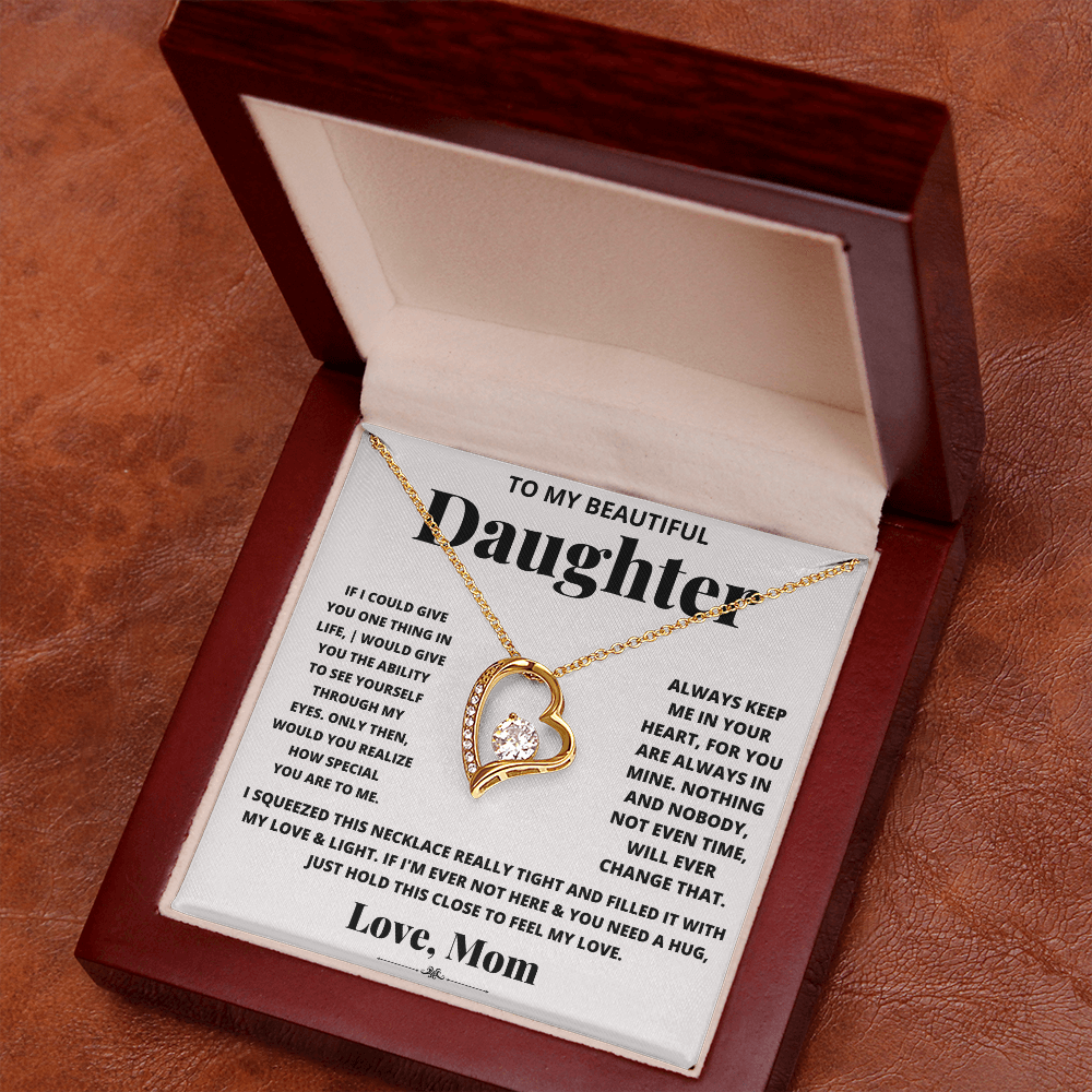 To My Beautiful Daughter – Forever Love Heart Necklace | Love, Mom