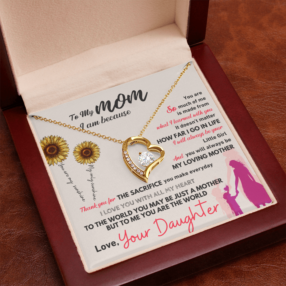 To My Mom – Forever Love Heart Necklace | Love, Your Daughter