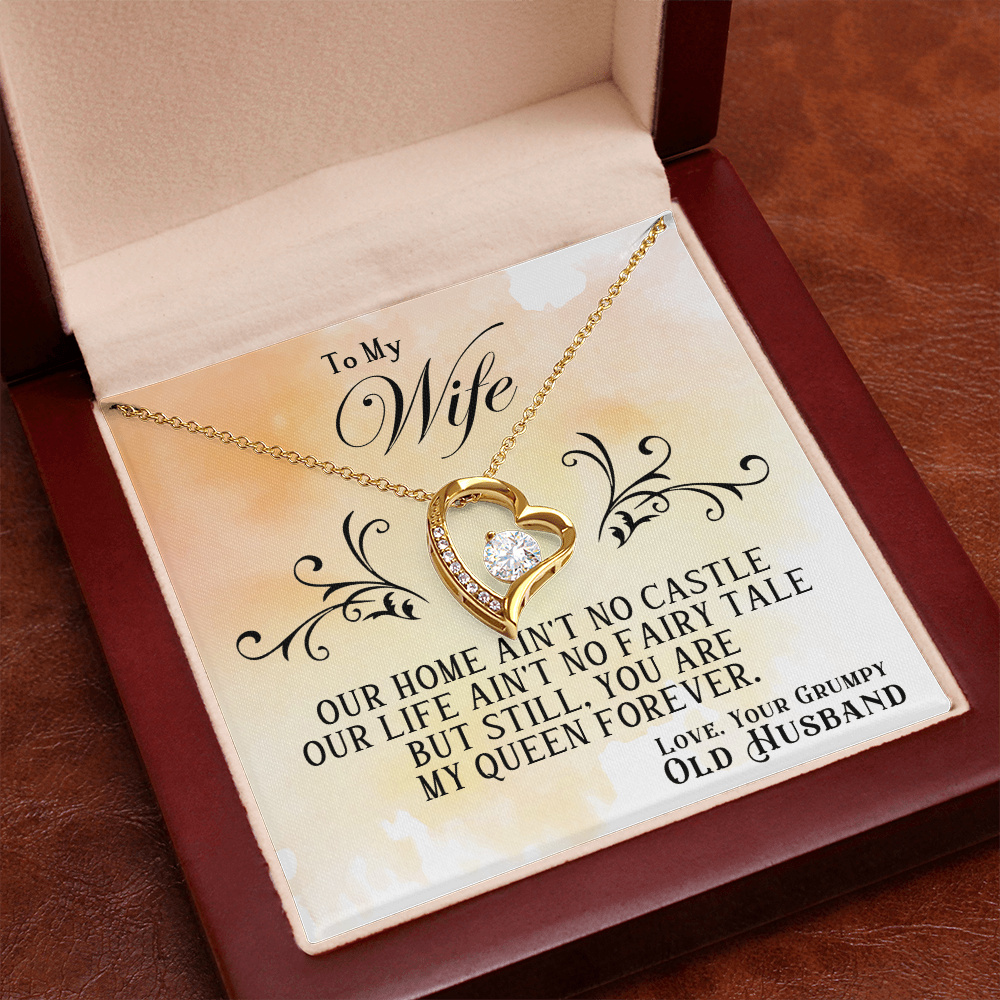To My Wife – Forever Love Heart Necklace | My Queen Forever