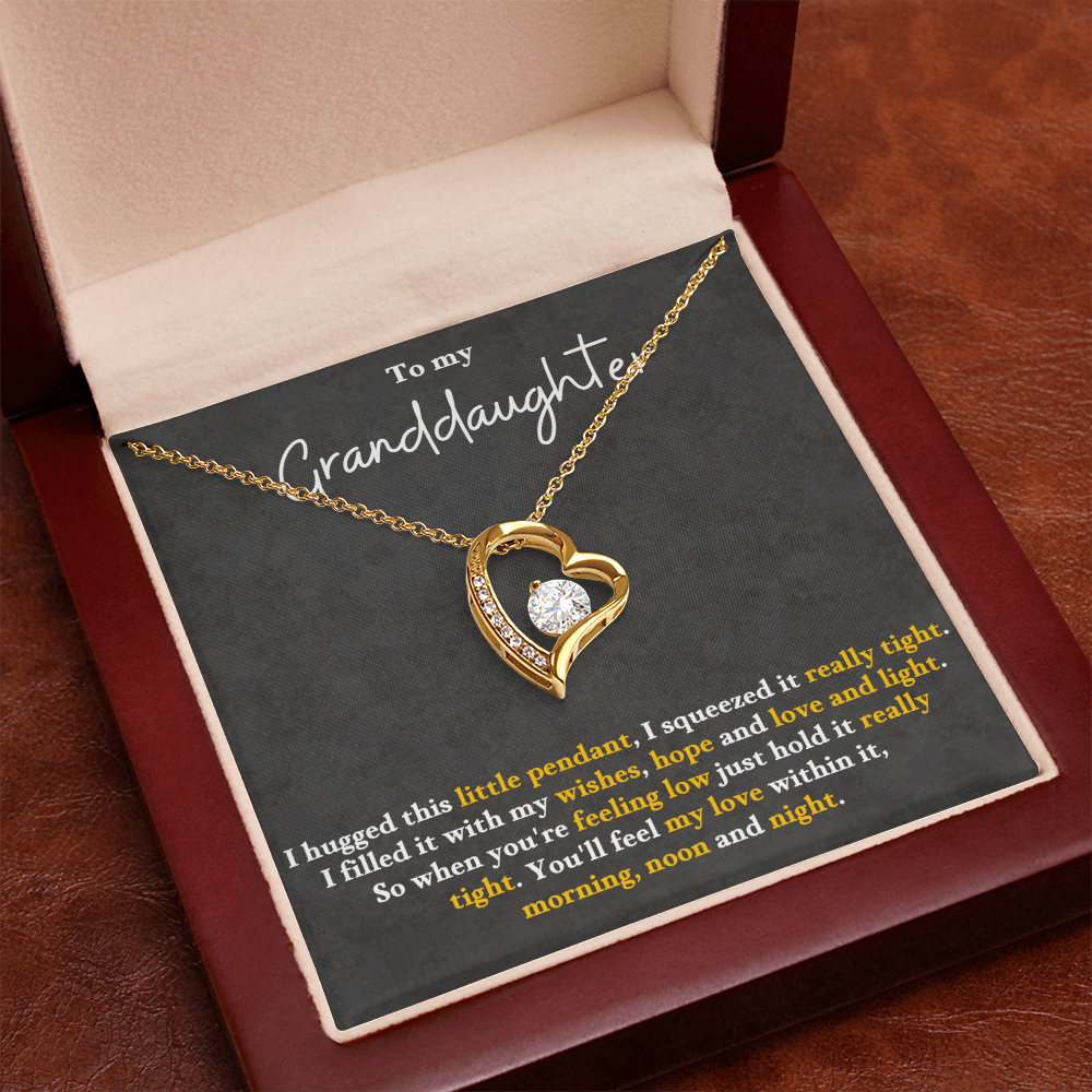 To My Granddaughter – Forever Love Heart Necklace | Love & Wishes