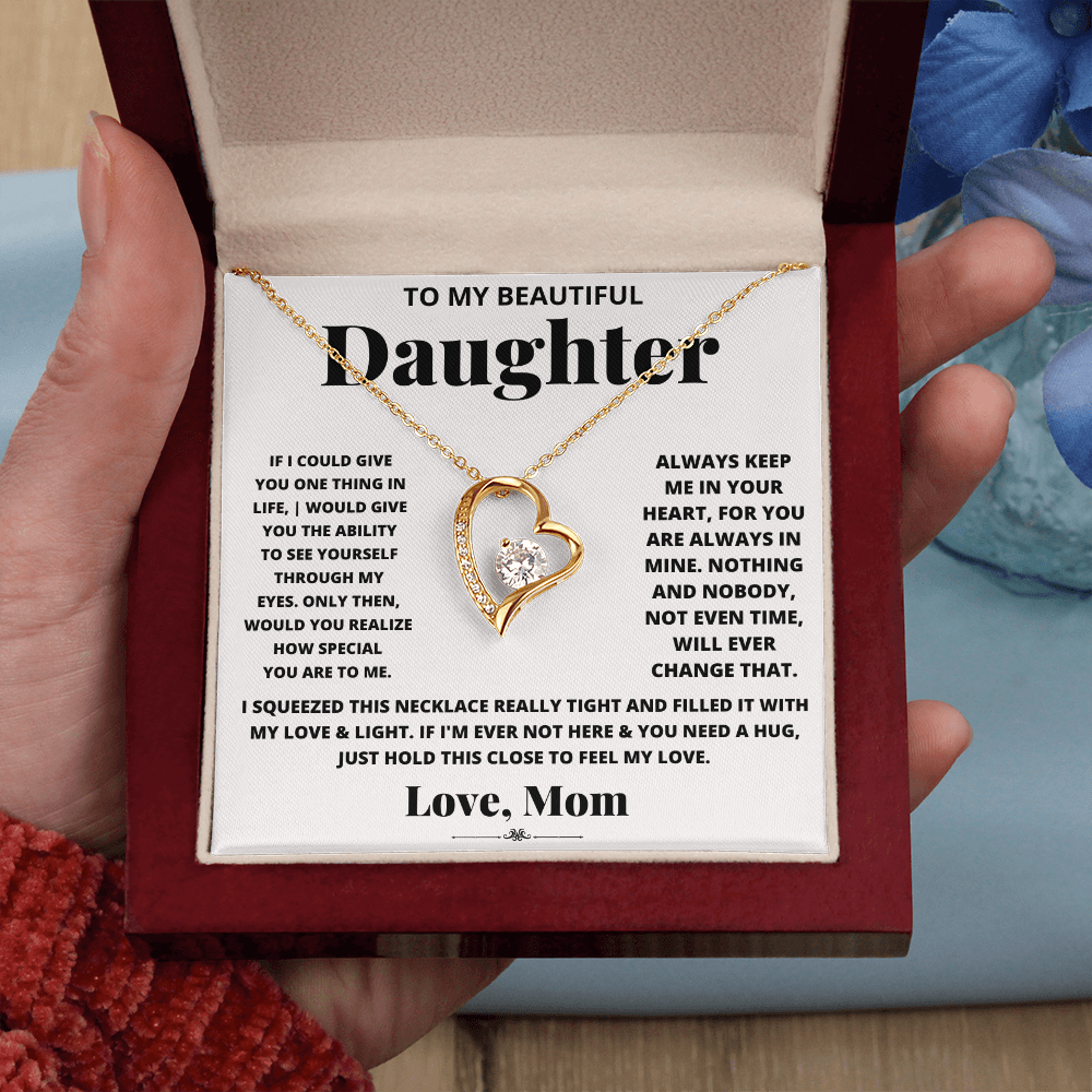 To My Beautiful Daughter – Forever Love Heart Necklace | Love, Mom