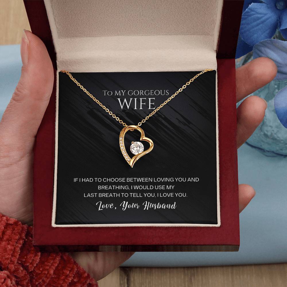 Gorgeous Wife Valentines Gift Forever Love Heart Necklace