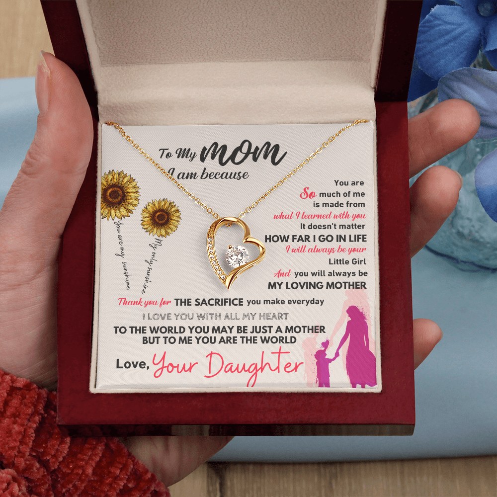 To My Mom – Forever Love Heart Necklace | Love, Your Daughter