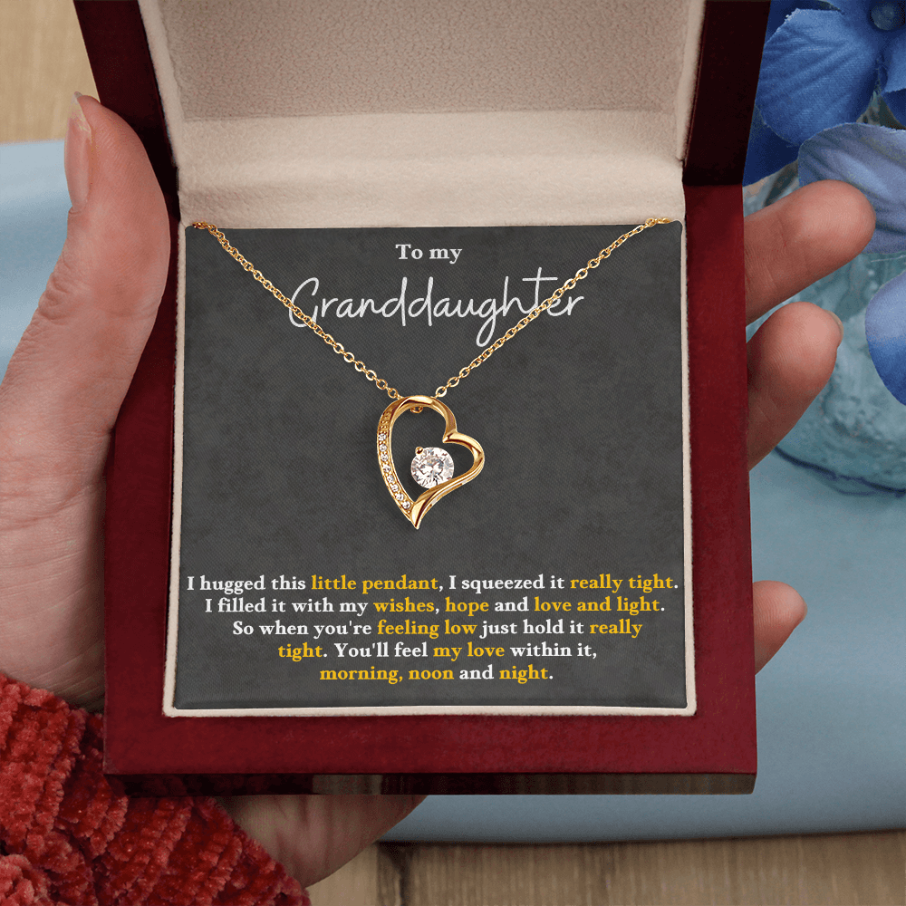 To My Granddaughter – Forever Love Heart Necklace | Love & Wishes