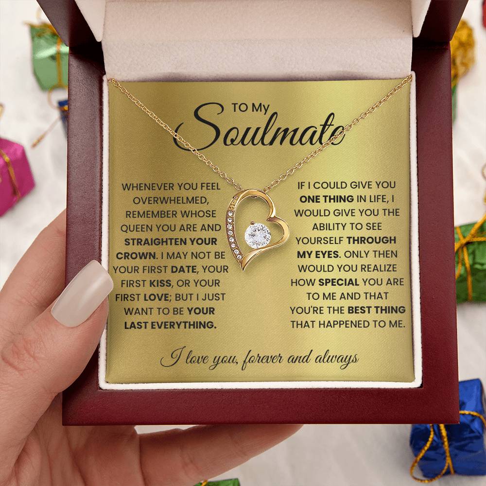 Wife Valentines Heart Necklace Forever Love Gift Box