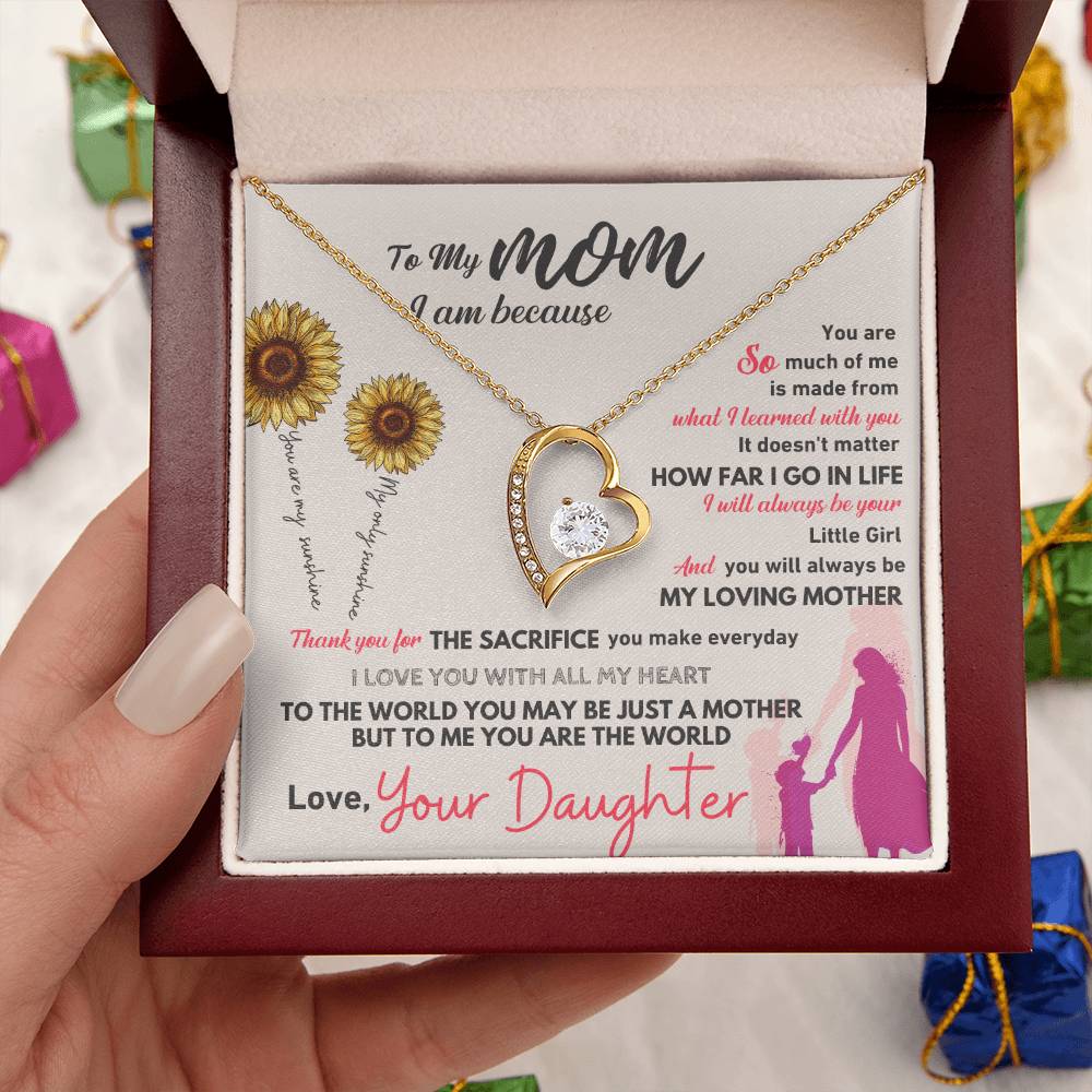 To My Mom – Forever Love Heart Necklace | Love, Your Daughter