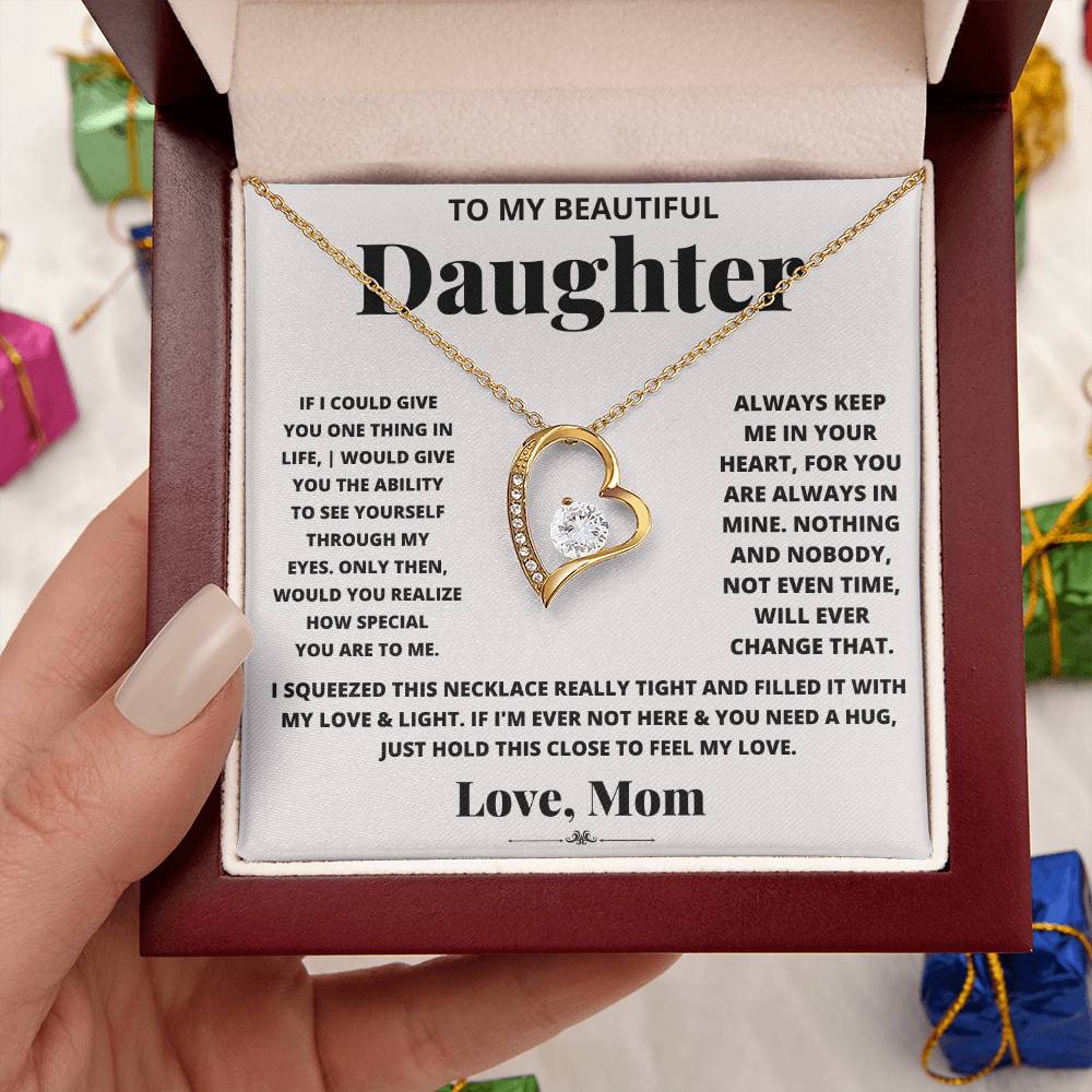 To My Beautiful Daughter – Forever Love Heart Necklace | Love, Mom