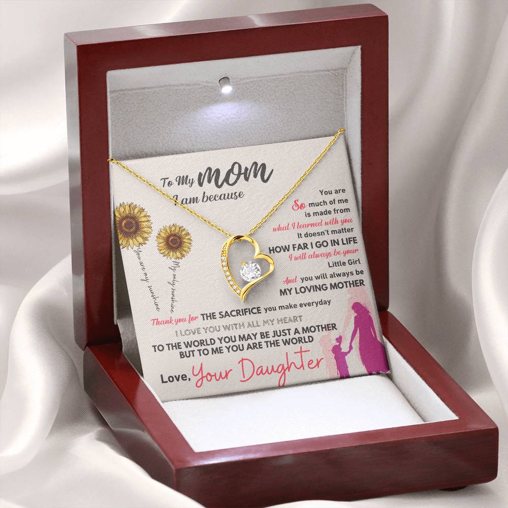 To My Mom – Forever Love Heart Necklace | Love, Your Daughter