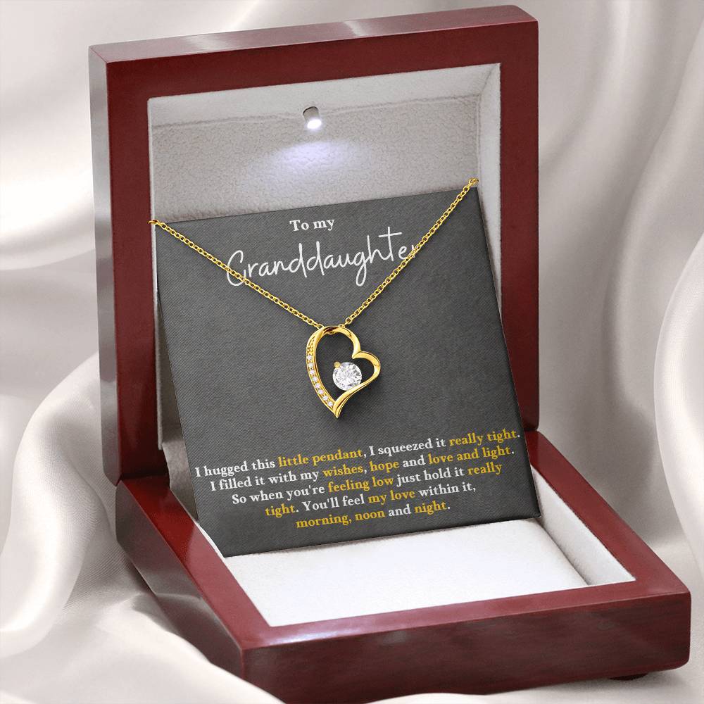 To My Granddaughter – Forever Love Heart Necklace | Love & Wishes