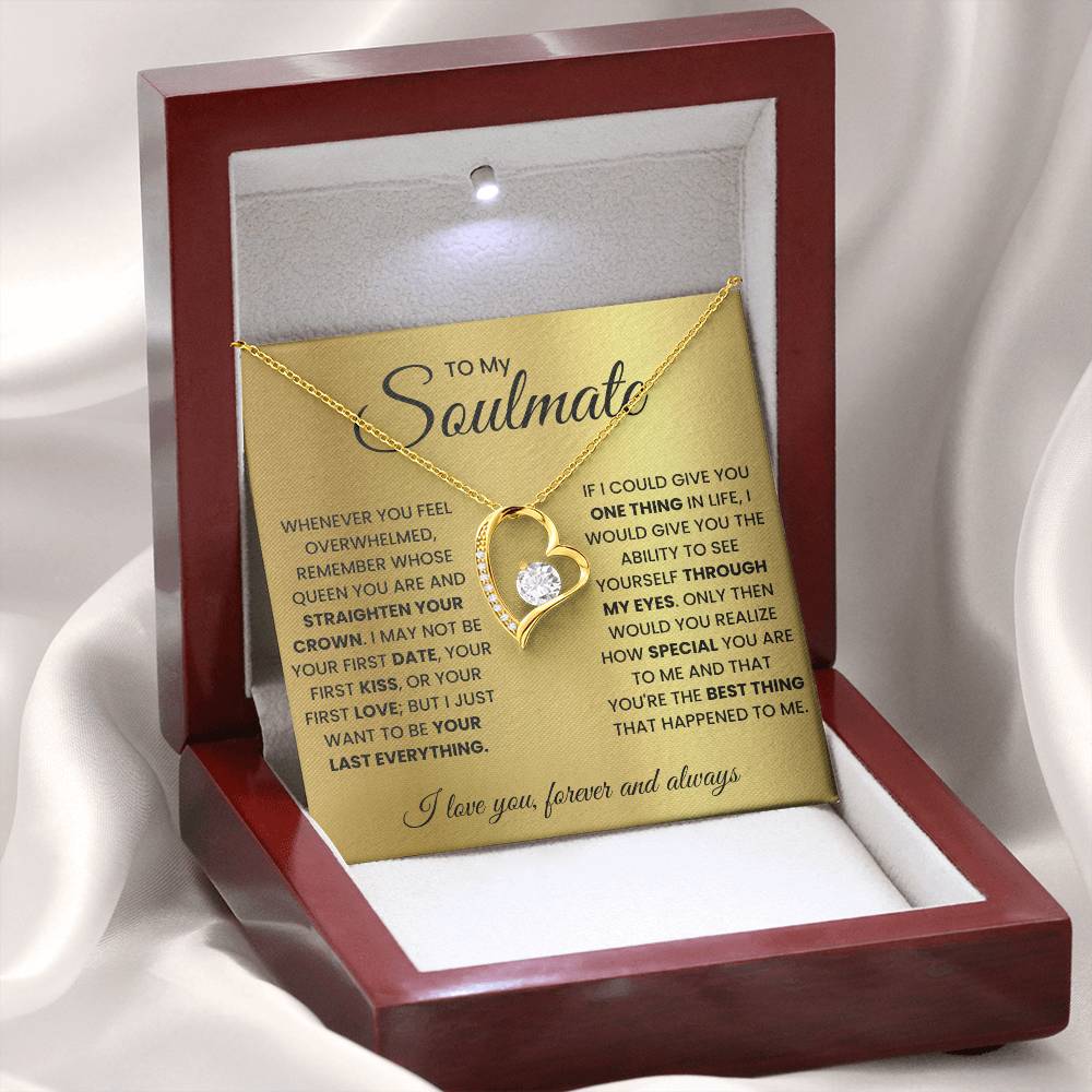 Wife Valentines Heart Necklace Forever Love Gift Box