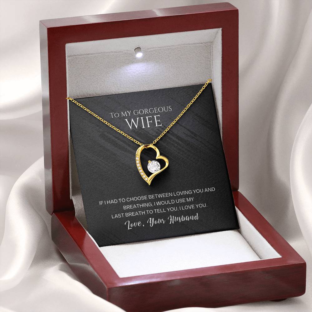 Gorgeous Wife Valentines Gift Forever Love Heart Necklace