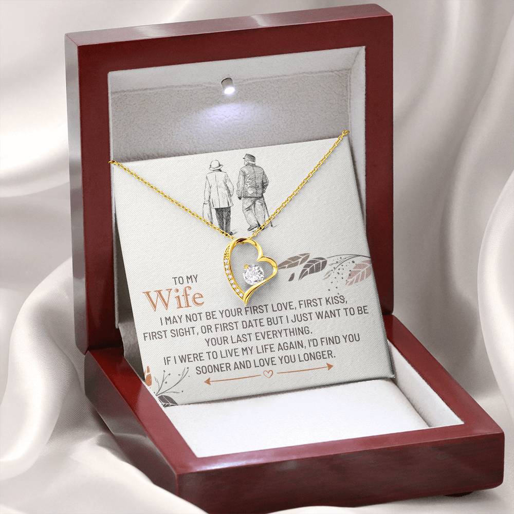 Wife Valentines Gift Forever Love Heart Necklace Husband