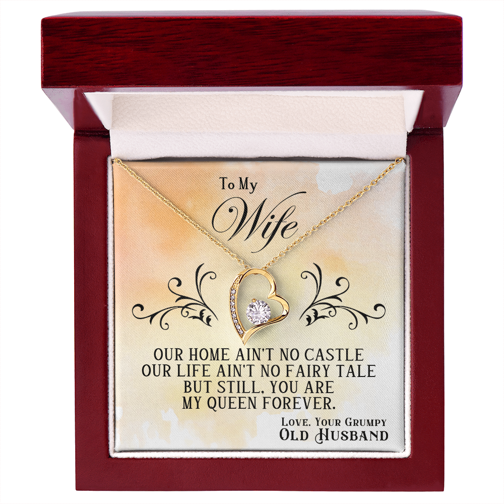 To My Wife – Forever Love Heart Necklace | My Queen Forever
