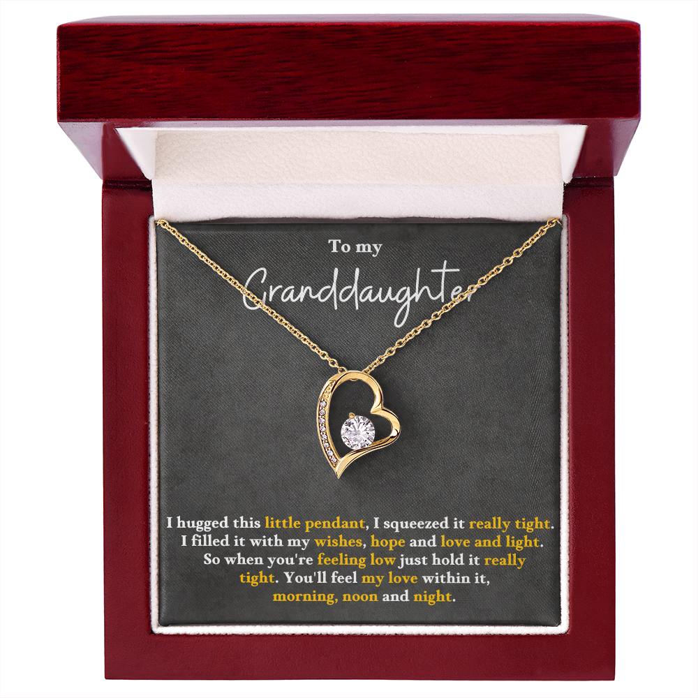 To My Granddaughter – Forever Love Heart Necklace | Love & Wishes