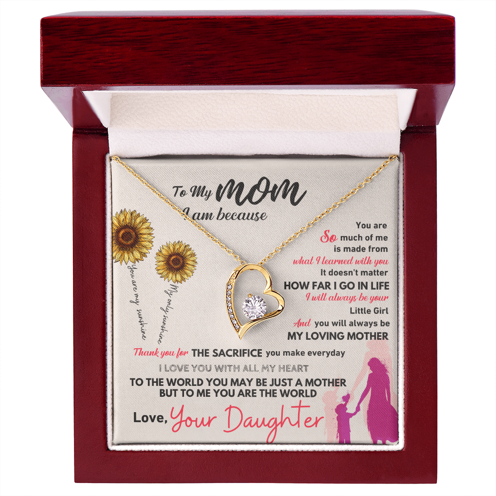 To My Mom – Forever Love Heart Necklace | Love, Your Daughter