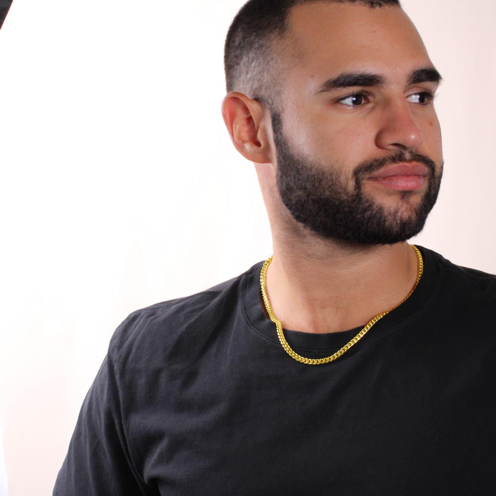 To My Son – Cuban Link Chain Necklace (Love Dad)