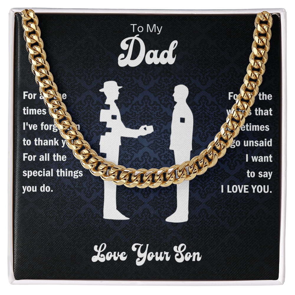To My Dad – Cuban Link Chain Necklace | Love, Your Son