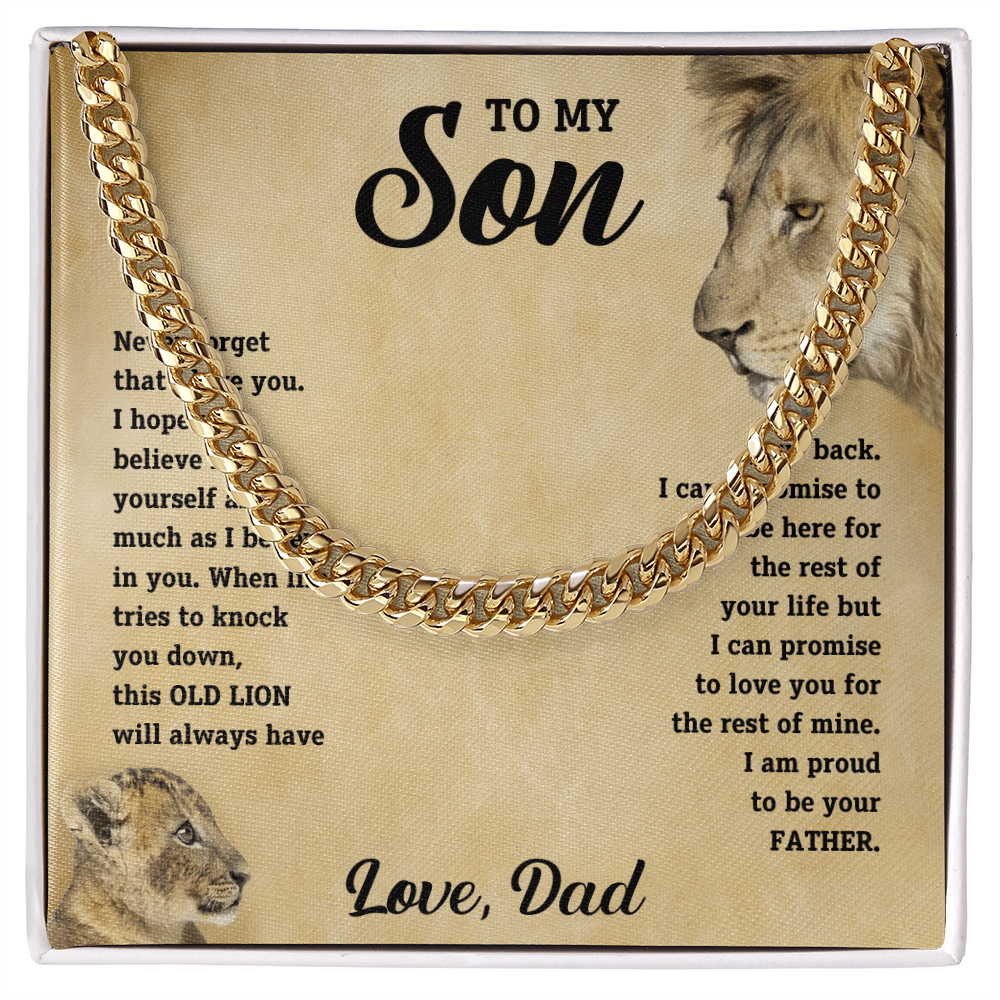 To My Son – Cuban Link Chain Necklace | Love, Dad