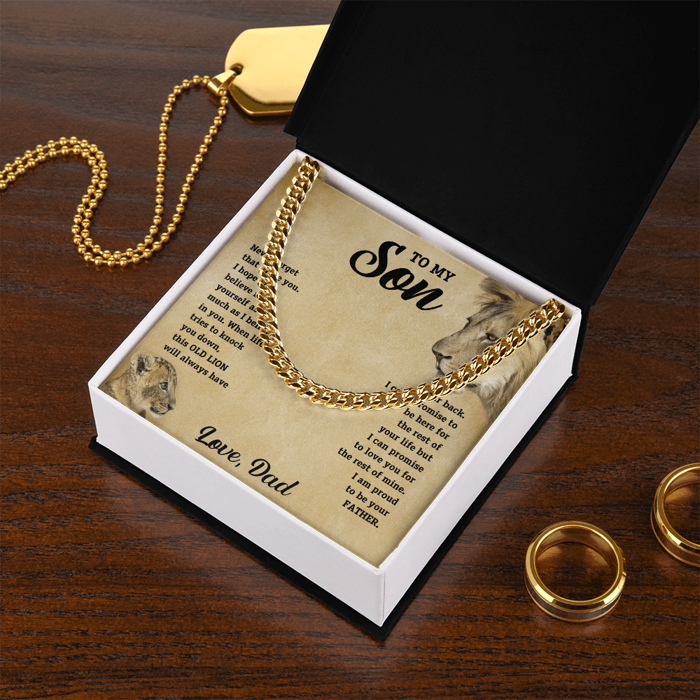 To My Son – Cuban Link Chain Necklace | Love, Dad