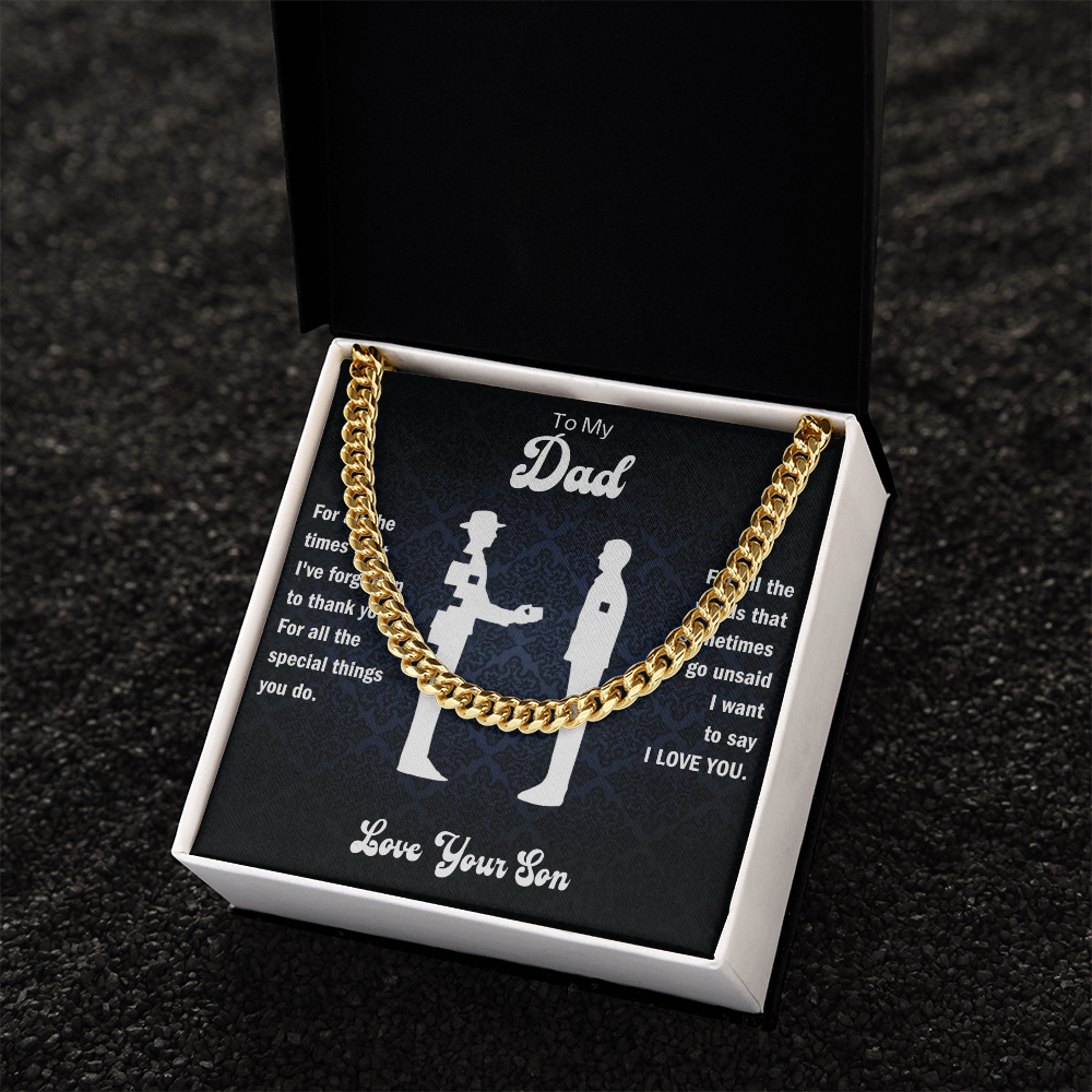 To My Dad – Cuban Link Chain Necklace | Love, Your Son
