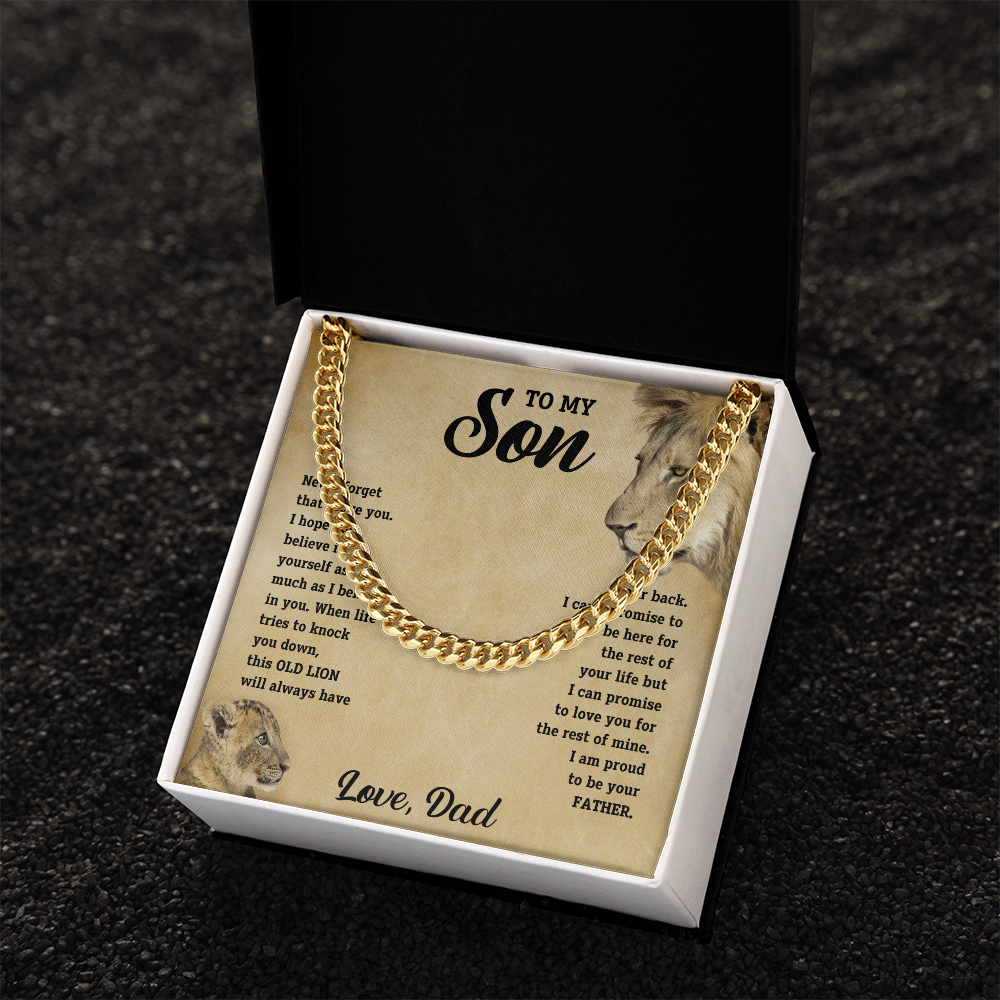 To My Son – Cuban Link Chain Necklace | Love, Dad