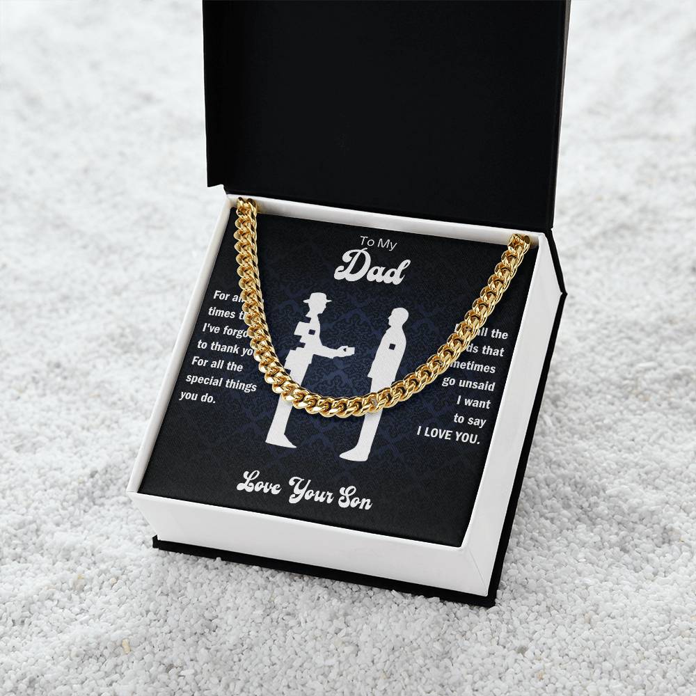 To My Dad – Cuban Link Chain Necklace | Love, Your Son