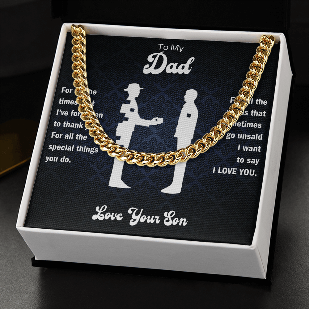 To My Dad – Cuban Link Chain Necklace | Love, Your Son