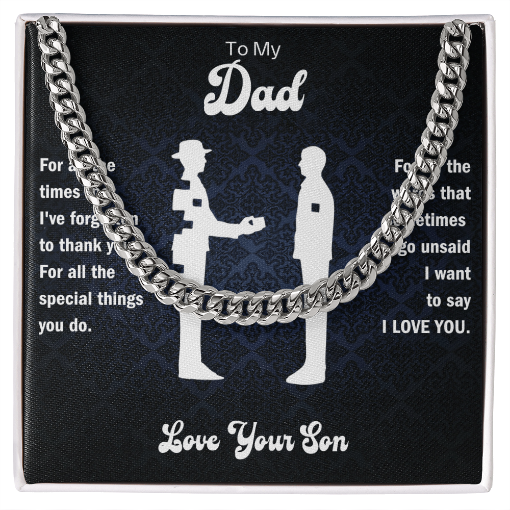 To My Dad – Cuban Link Chain Necklace | Love, Your Son
