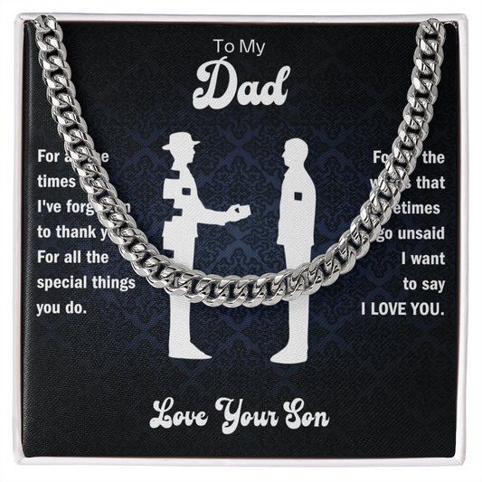 To My Dad – Cuban Link Chain Necklace | Love, Your Son