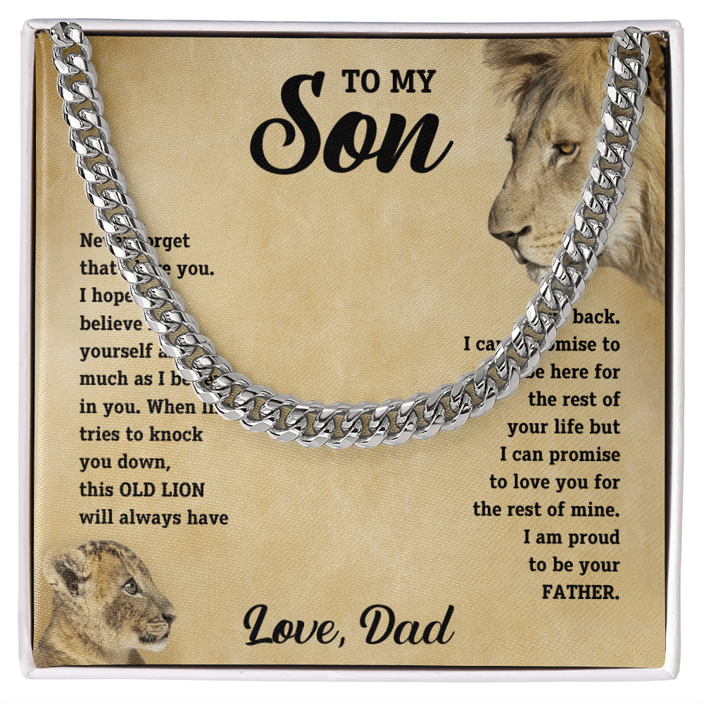 To My Son – Cuban Link Chain Necklace | Love, Dad
