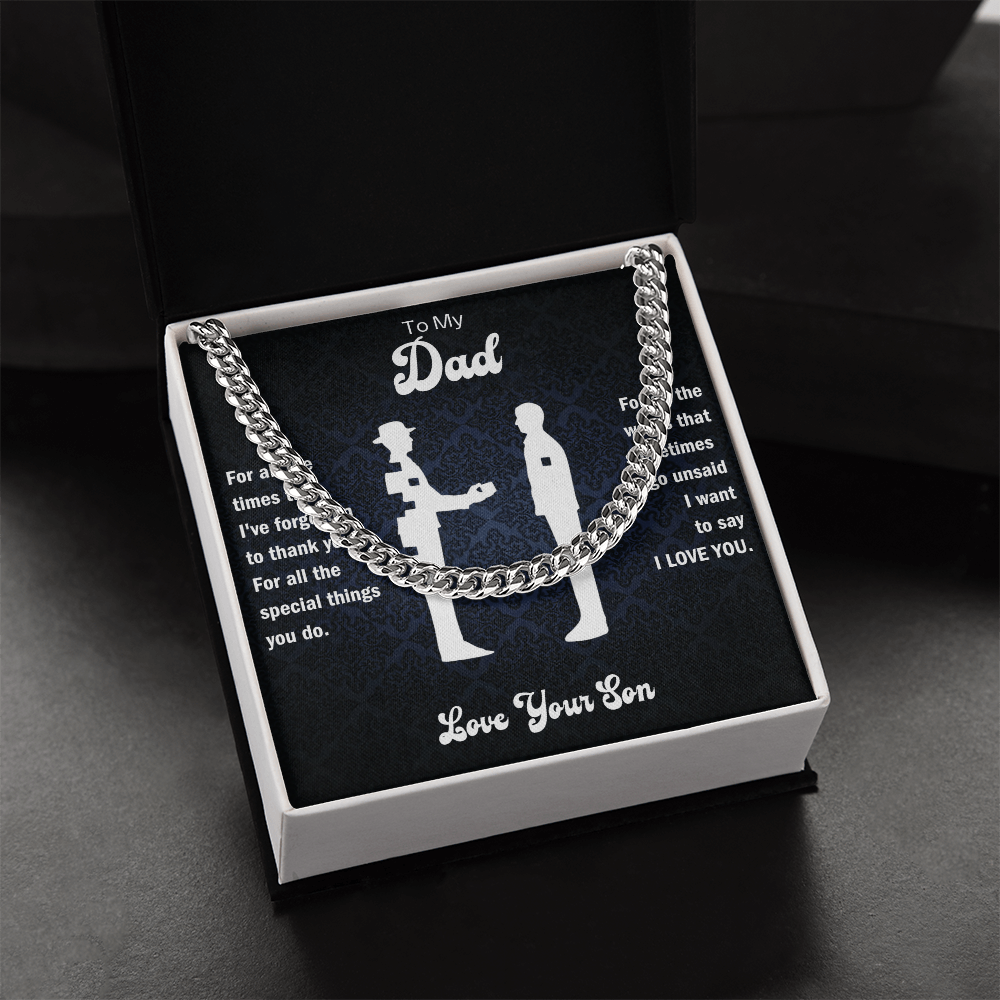 To My Dad – Cuban Link Chain Necklace | Love, Your Son