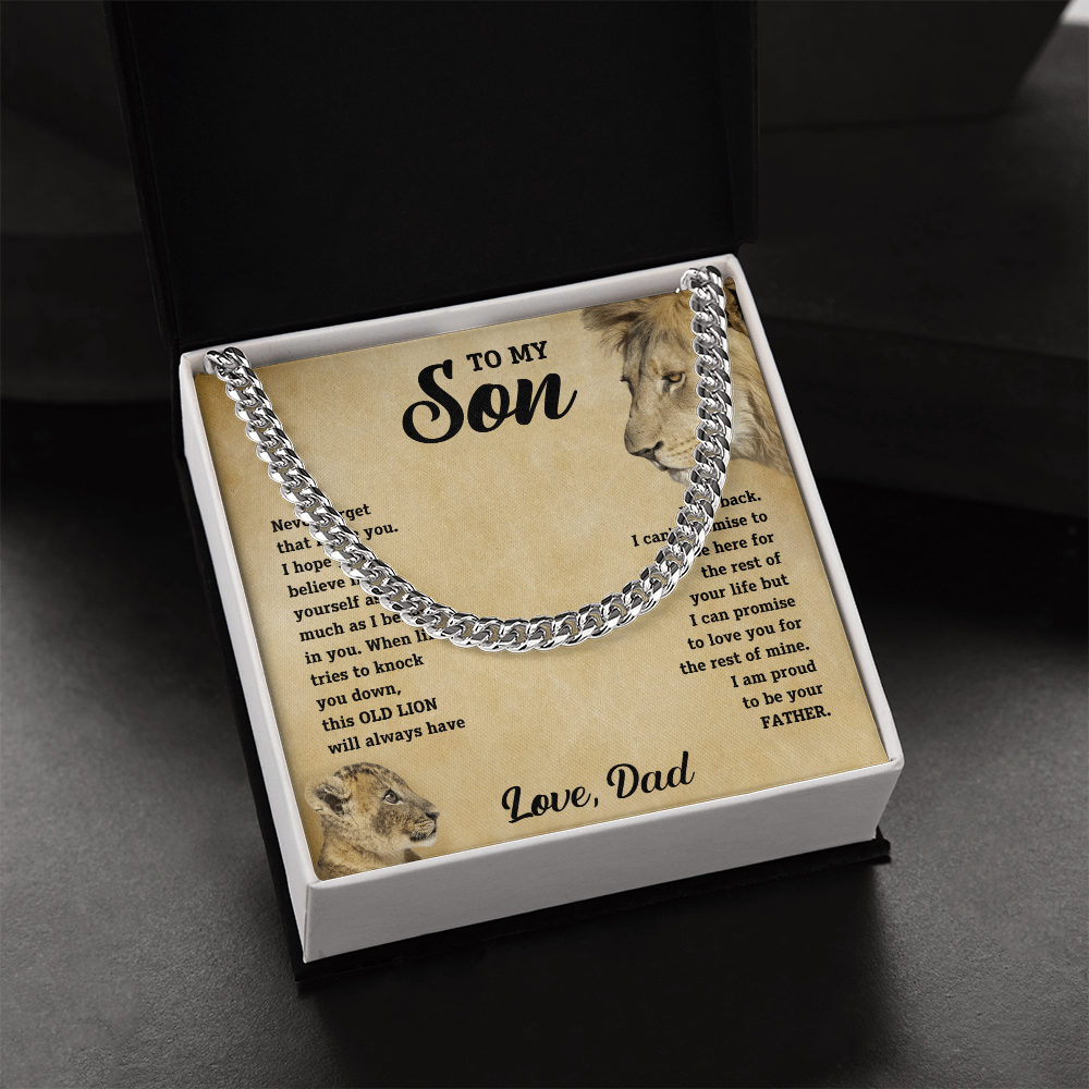 To My Son – Cuban Link Chain Necklace | Love, Dad