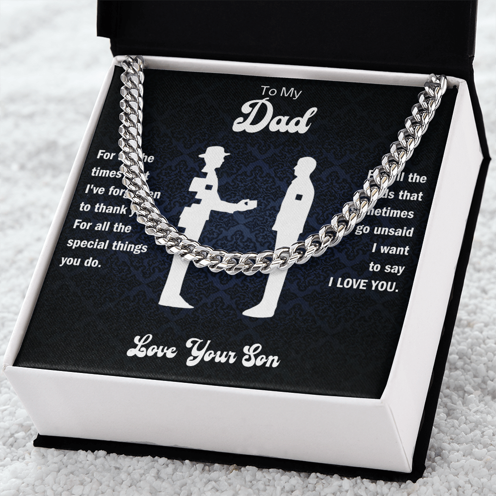 To My Dad – Cuban Link Chain Necklace | Love, Your Son